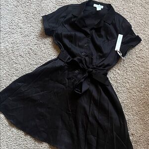 Classic Black Collar Dress